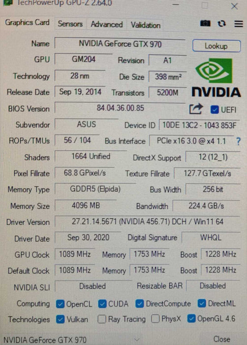 Asus NVIDIA GeForce GTX 970 Turbo OC 4GB TURBO-GTX970-OC-4GD5 Graphics Card Q