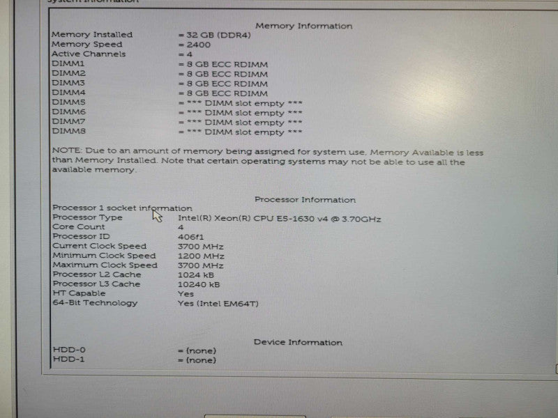 Dell Precision T5810, Xeon E5-1630 v4 3.70GHz, 32GB DDR4, W5100, 685W PSU !