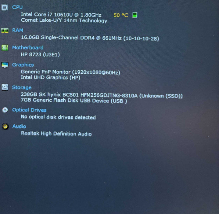 HP EliteBook 840G7 Core i7-10610U@1.8GHz 16GB RAM 256GB SSD  Lap200