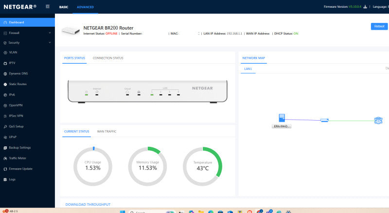 Netgear BR200 4-Port Insight Managed Business Router | Factory Reset