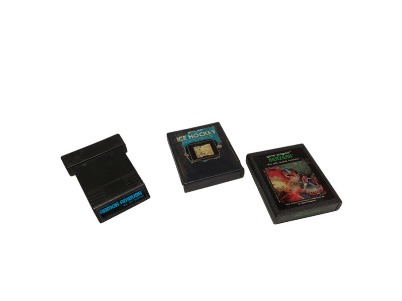 Atari Games Bundle 1982 Atari 2600 Games-Armor Ambush ,Ice Hockey ,Berzerk =