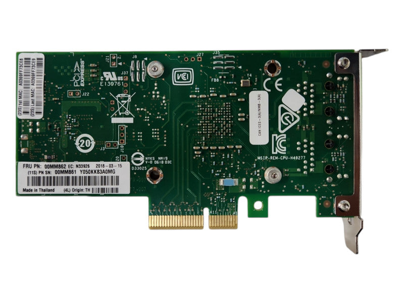 Lenovo X550-T2 Intel 2-port 10Gb Ethernet Converged PCIe Network Adapter 00