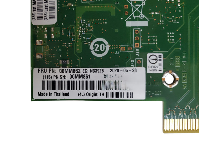 Lenovo 00MM862 Intel X550-T2 Dual-Port 10GbE Ethernet PCIe Network Adapter
