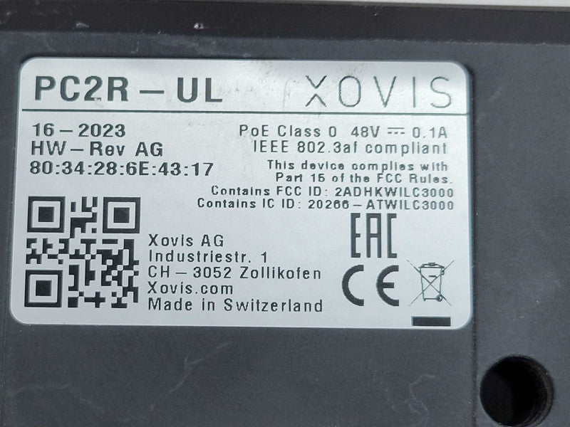 Xovis 3D Sensor PC2R-UL People Counter WI-Fi / BT / PoE (TESTED) Q%