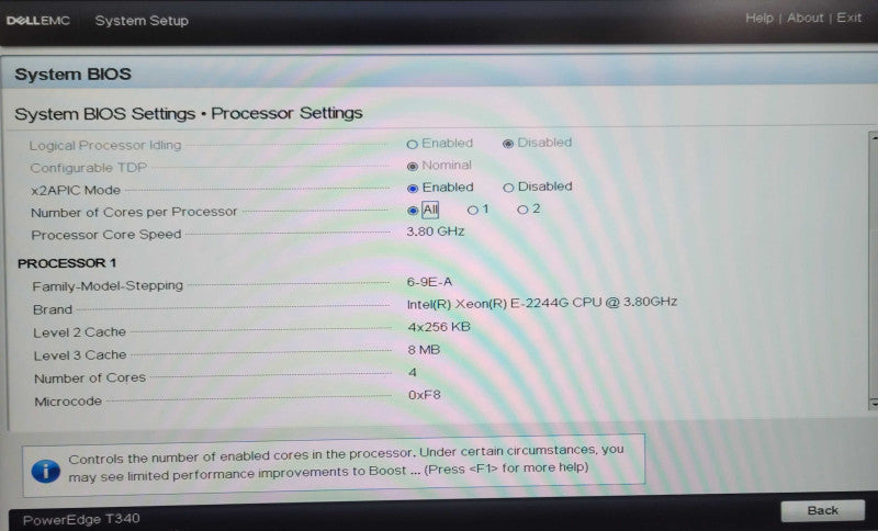 Dell PE T340 Xeon E-2244G 3.80GHz 48GB DDR4, H330, 4x4TB SAS HDDs, 2x PSU _