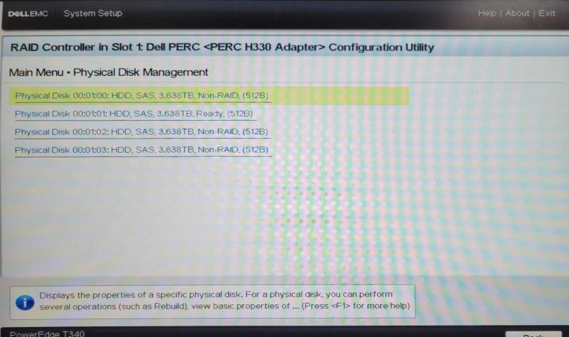 Dell PE T340 Xeon E-2244G 3.80GHz 48GB DDR4, H330, 4x4TB SAS HDDs, 2x PSU _