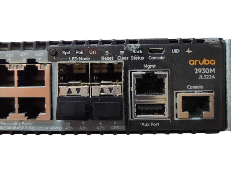 HPE Aruba HP 2930M 48 port POE JL322A w/ JL325A Stacking Module
