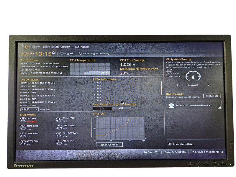 Custom PC | Asus SABERTOOTH X99 w/ Core i7-5820K CPU, 16GB DDR4, 650W