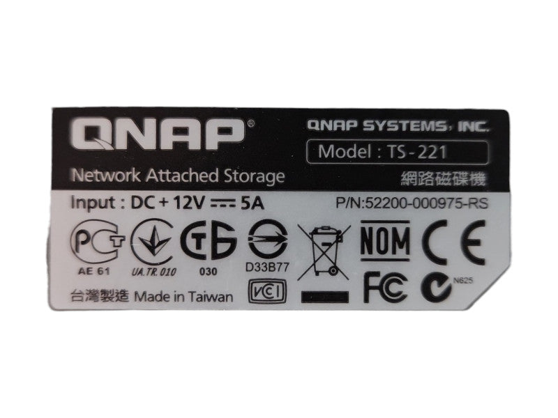 QNAP TS-221 2-Bays NAS, 2x 3TB HDDs, READ
