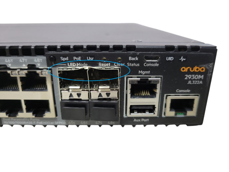 HPE Aruba HP 2930M 48 port POE JL322A w/ JL325A Stacking Module _