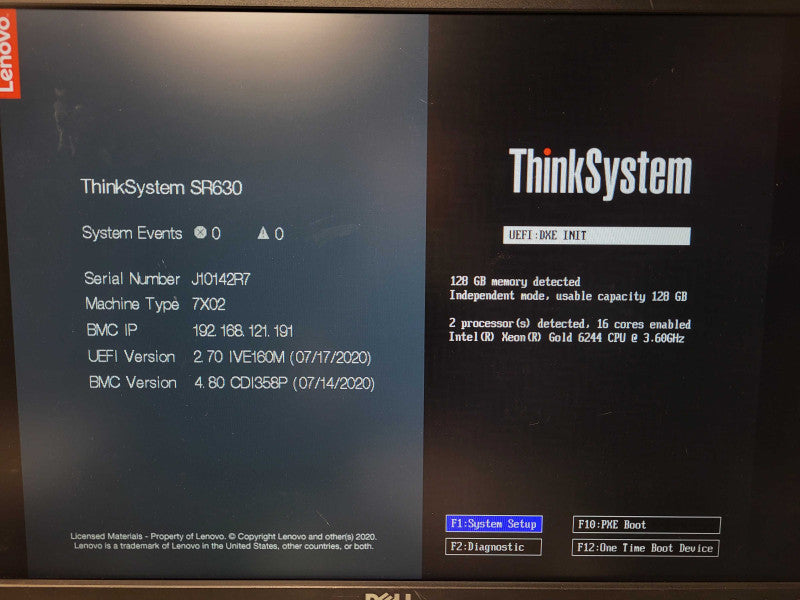 Lenovo ThinkSystem SR630 1U 2x Xeon Gold 6244 @ 3.60GHz 128GB DDR4 2x PSU $