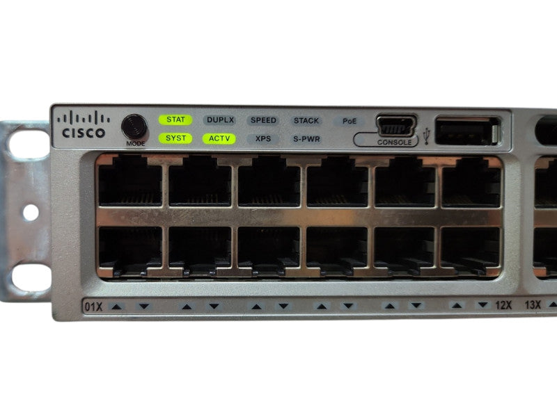 Cisco WS-C3850-48F-S 48-Port Gigabit PoE+ Switch w/ C3850-NM-2-10G