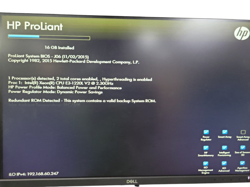 ProLiant MicroServer Gen8 Xeon E3-1220Lv2 2.30GHz 16GB RAM B120i raid card _