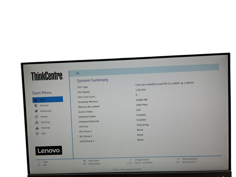 Lenovo ThinkCentre M70q Gen 2  i5 - 11400T @ 1.30GHz 16GB DDR4 Ram θ