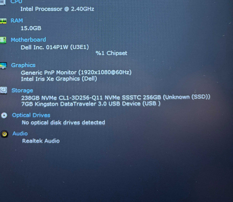 Dell Latitude 5420 Core i5-1135G7@2.4GHz 16GB RAM 256GB SSD READ  Lap200