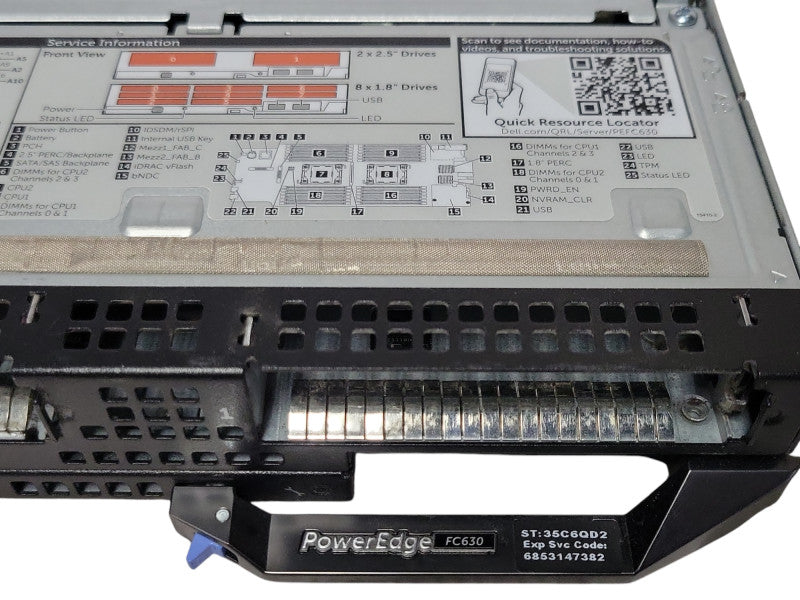 Dell PowerEdge FC630 with 2x Xeon E5-2620v3 2.40GHz, 16GB DDR4, No HDD _