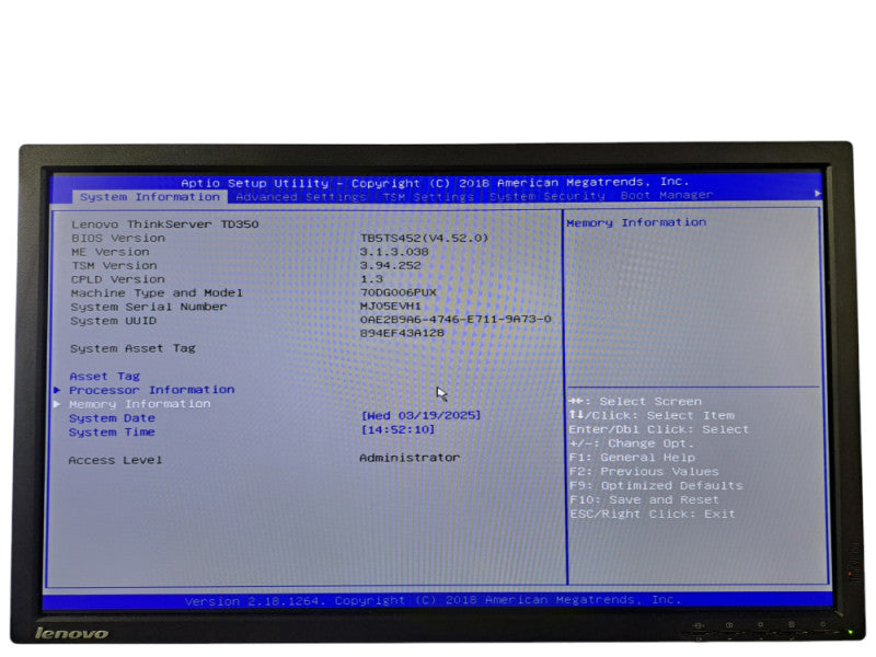 Lenovo ThinkServer TD350 | 2x Xeon E5-2609 v4 @1.70GHz, 64GB DDR4, 5x 3.5"