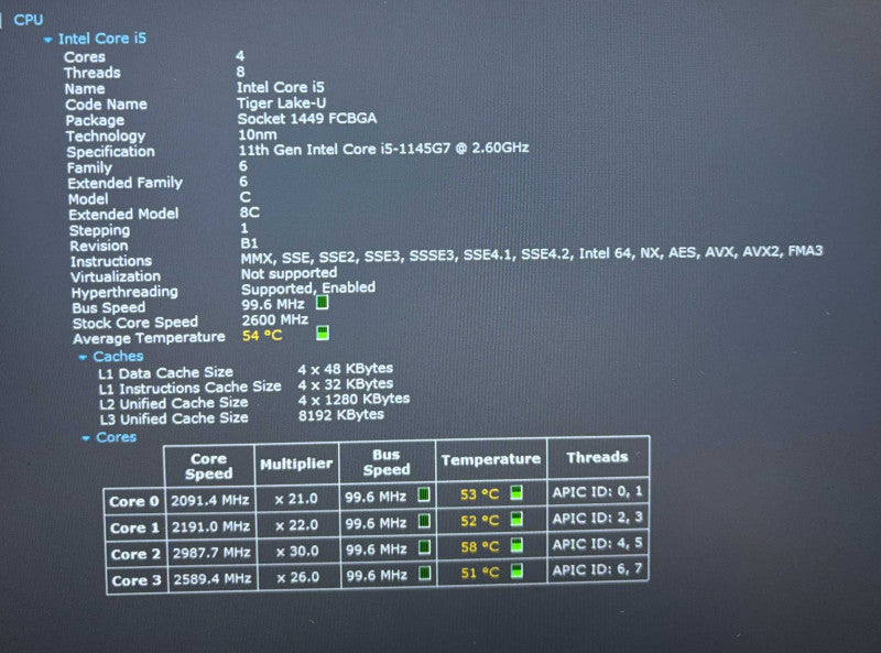 Dell Latitude 3420 Core i5-1145G7@2.6GHz 16GB RAM 256GB SSD READ  Lap200