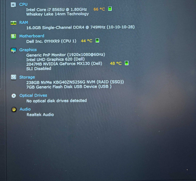 Dell Latitude 3400 i7-8565U@1.8GHz GeForce MX130 2GB GPU 16GB RAM 256GB SSD  Lap200