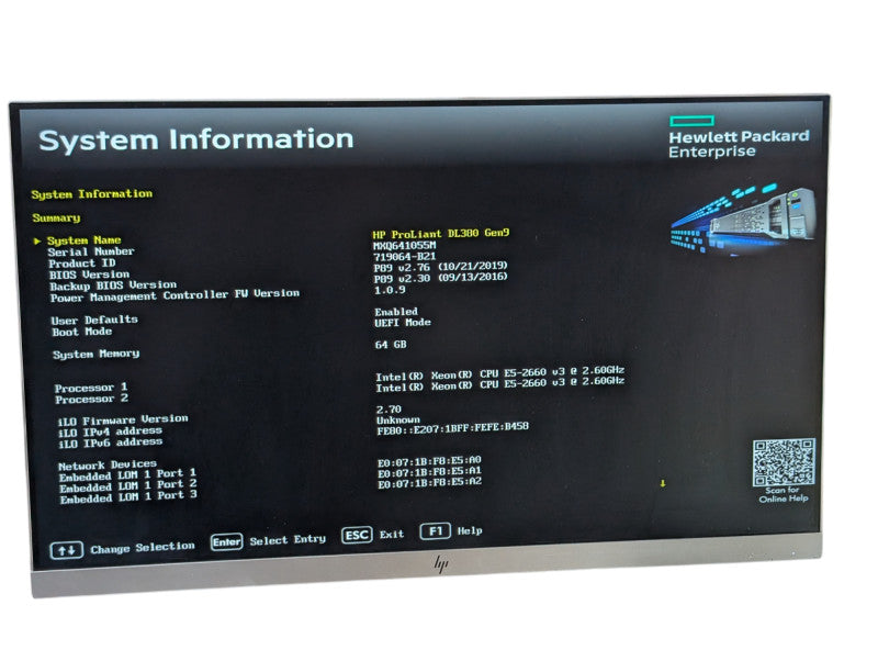 HP ProLiant DL380 Gen9 2x Intel Xeon E5-2660 v3 64GB RAM P440ar  Q-