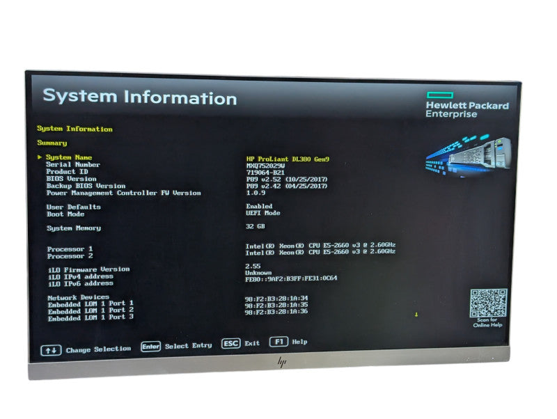 HP ProLiant DL380 Gen9 2x Intel Xeon E5-2660 v3 32GB RAM P440ar Q-