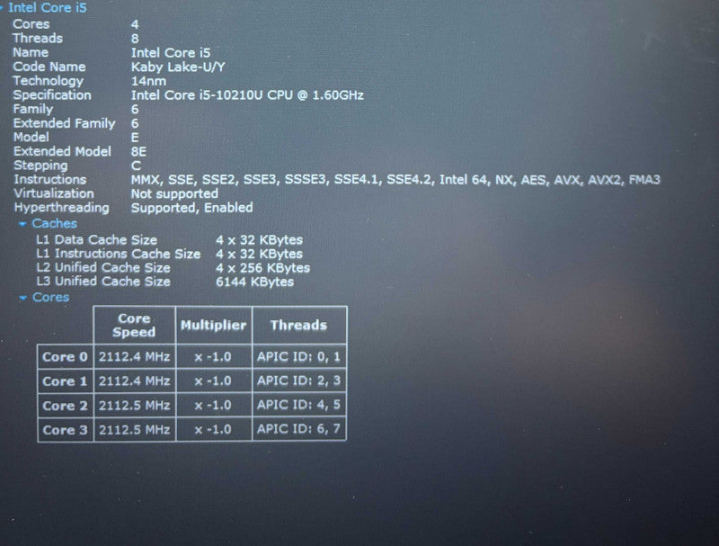 Lenovo ThinkPad E14 Core i5-10210U@1.6GHz 16GB RAM 256GB SSD  Lap200