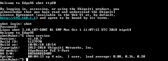 Ubiquiti ERPoe-5 EdgeRouter PoE Router, Factory Reset