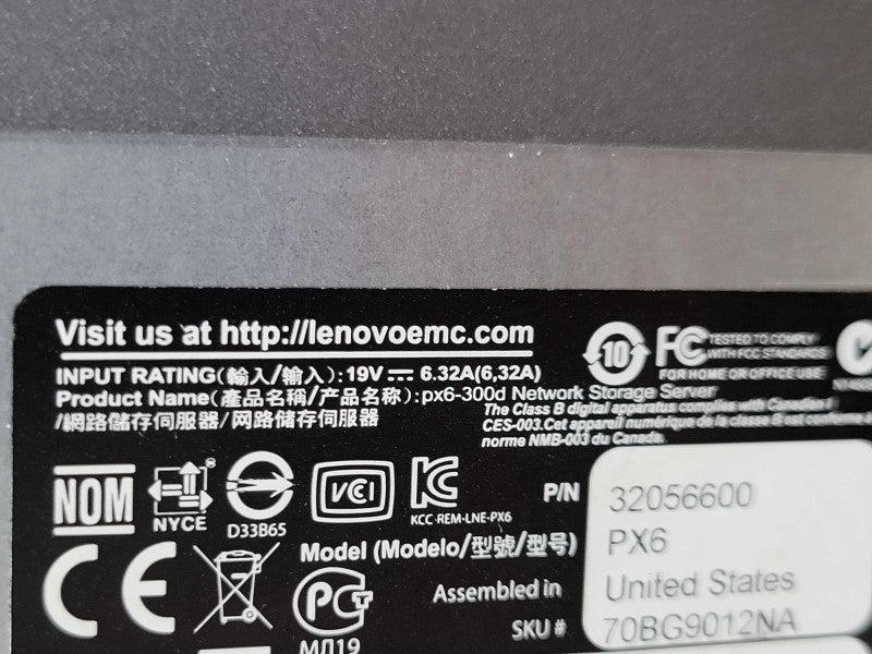 Iomega Lenovo EMC2 StorCenter PX6-300d Network Storage Server 6-Bay, READ _