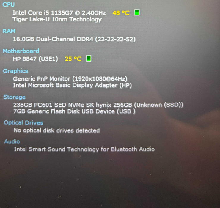 HP EliteBook x360 830 G8 TOUCH i5-1135G7@2.4GHz 16GB RAM 256GB SSD READ  Lap200