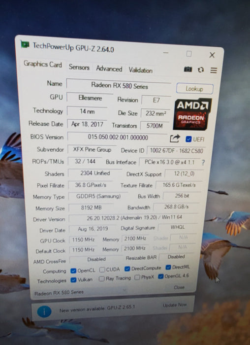 XFX AMD RADEON RX 580 8GB PCIE