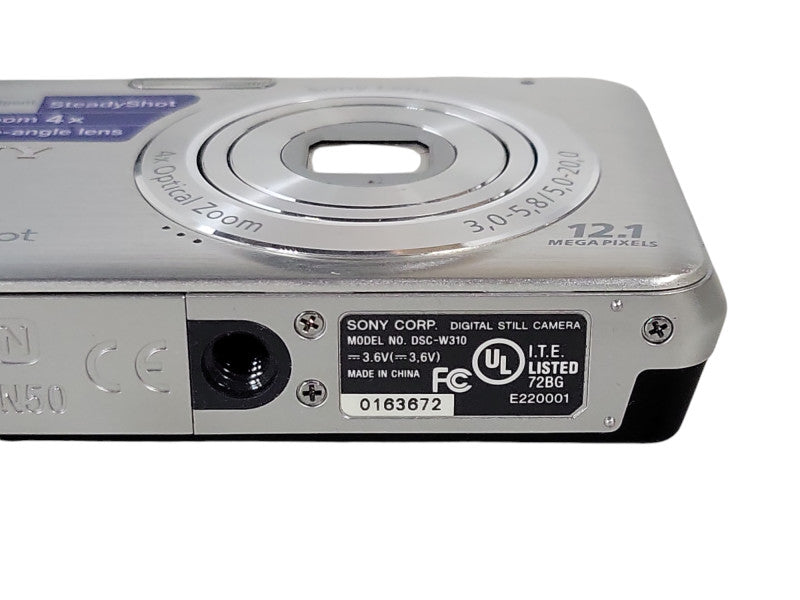 Sony CyberShot DSC-W310 SteadyShot 12.1MP Digital Camera No Sd Card _