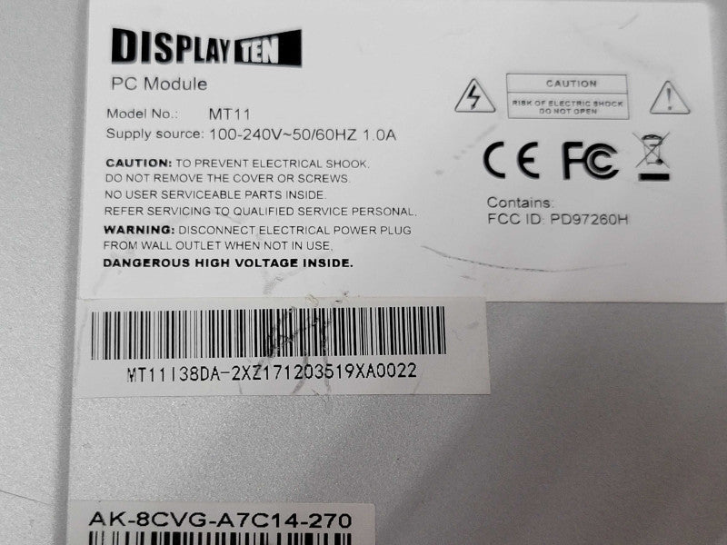 Display Ten PC Module MT11 Core I7-4790 3.60GHz, 8GB RAM, 750GB HDD, READ _