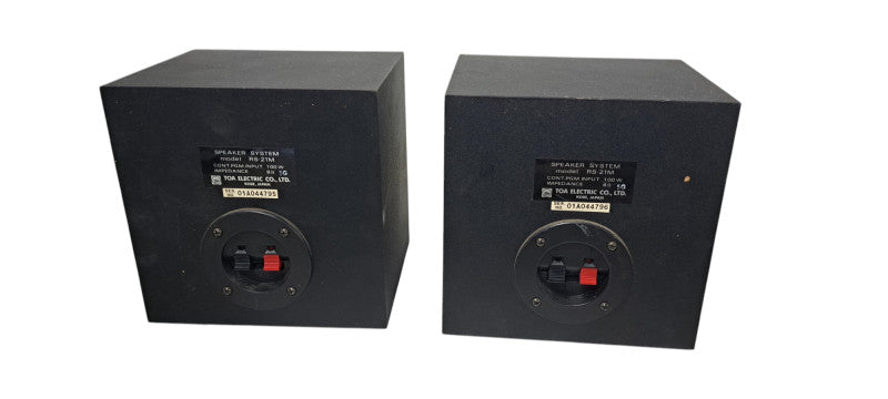 Pair of Vintage TOA RS-21M Full-Range Reference Monitor Speaker System
