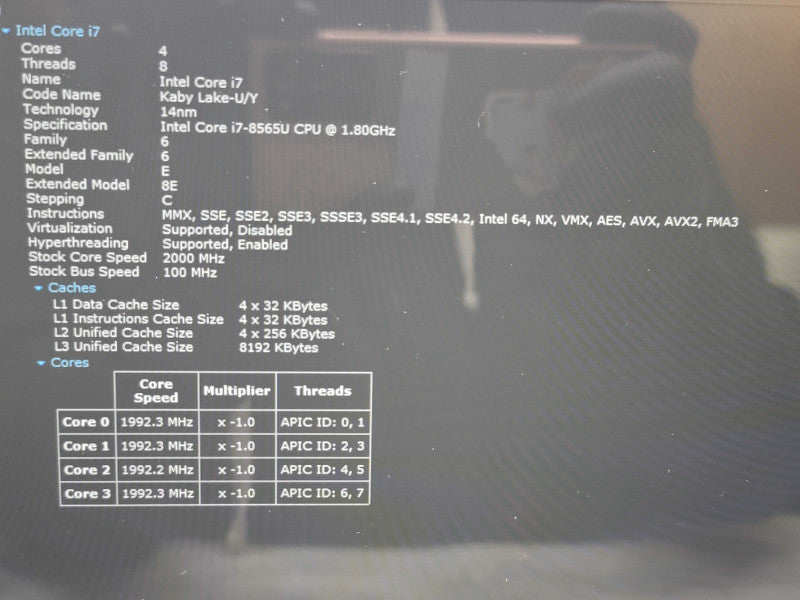 ASUS  ZenBook 15 UX534F i7-8565U 16GB RAM GTX 1650 256GB SSD  β Lap200