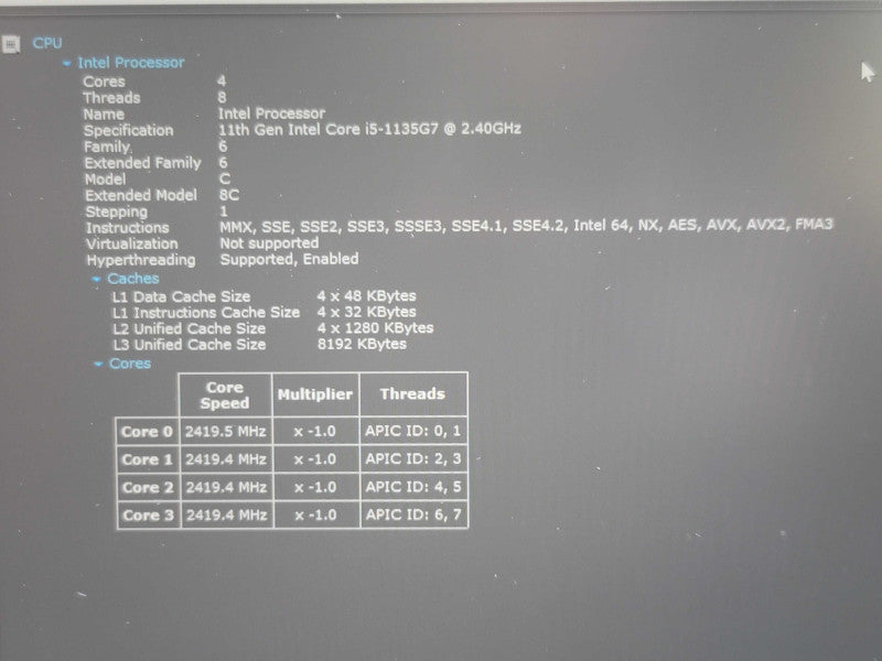 HP EliteBook 840 Aero G8 i5-1135G7 16GB RAM 256GB SSD READ β Lap200
