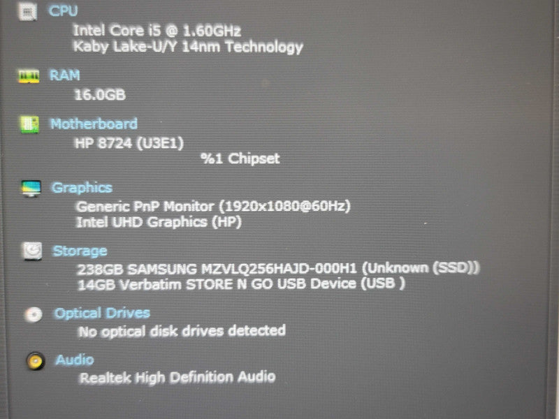 HP EliteBook 850 G7 i5-10210U 16GB RAM 256GB SSD  β Lap200