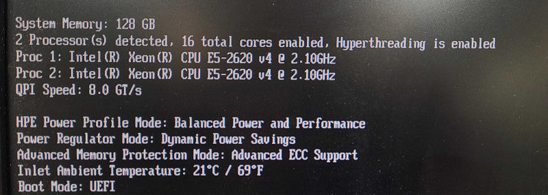 HP ProLiant DL160 Gen9 | Xeon E5-2620 v4 | 128GB DDR4 | B140i |  NO HDD
