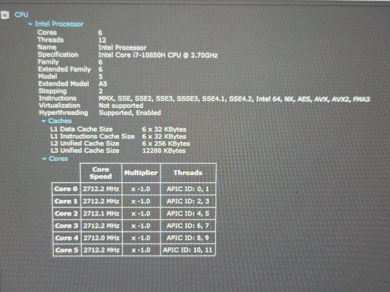 Dell Precision 7550 i7-10850H 32GB DDR4 Quadro T2000 256GB SSD  β Lap200