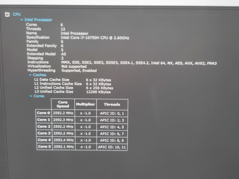 Dell XPS 15 9500 i7-10750H 32GB RAM GTX 1650 Ti 256GB SSD 4K TOUCH  β Lap200
