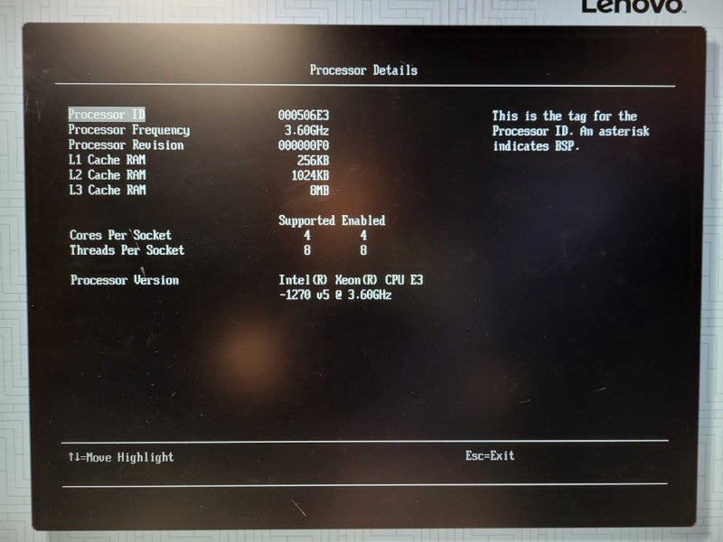 Lenovo x3250 M6 1U 8x 2.5" Xeon E3-1270 v5 3.00GHz 2x 460W PSU No RAM/HDD $