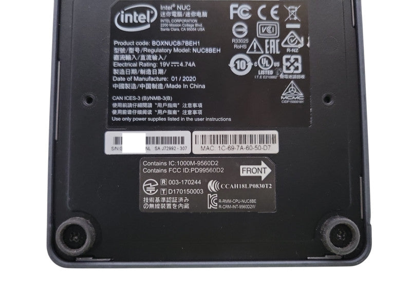 Intel NUC BOXNUC8i7BEH1 Core I7-8559U 2.70GHz, 8GB RAM 250GB SSD Q_