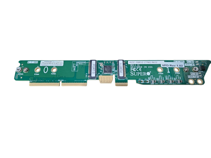 AOC-SMG2-2TM2 Supermicro M.2 SATA HW RAID1 Add-On Card Q