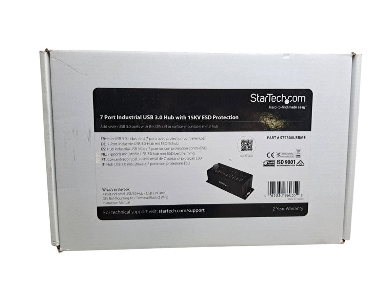 NEW StarTech 7-Port Industrial USB 3.0 Hub w/ ESD Protection ST7300USBME