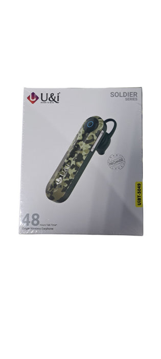 U&i Soldier Series UBIT-5049 Single Ear Bluetooth Headset 48H Talk Time Q