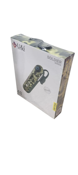U&i Soldier Series UBIT-5049 Single Ear Bluetooth Headset 48H Talk Time Q