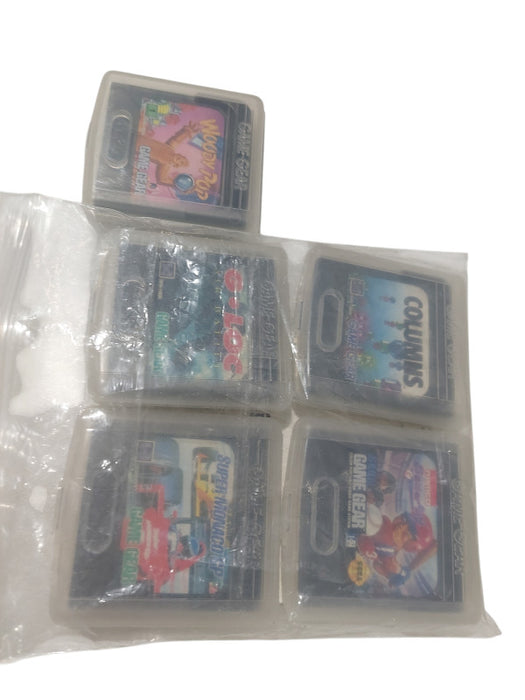 Bundle of 5 Sega Game Gear Games Columns Batter Up Super Monaco G Loc Woody =