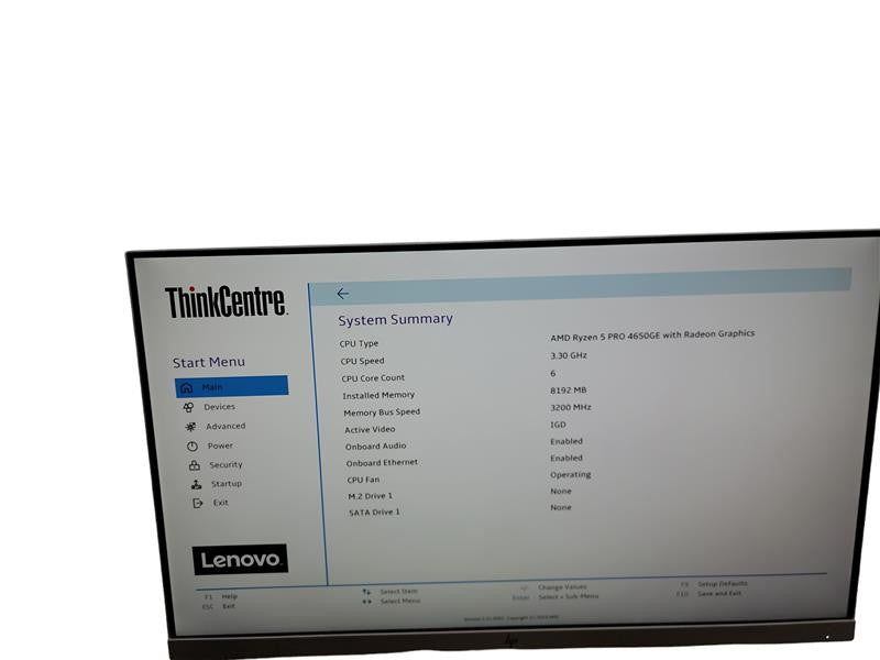 Lenovo ThinkCentre M75q Gen 2 AMD Ryzen 5 Pro 4650GE 8GB DDR4 Ram θ