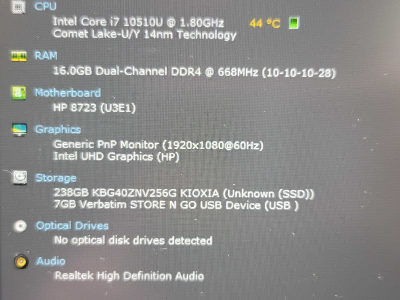 HP EliteBook 840 G7 i7-10510U 16GB DDR4 256GB SSD READ  β Lap200