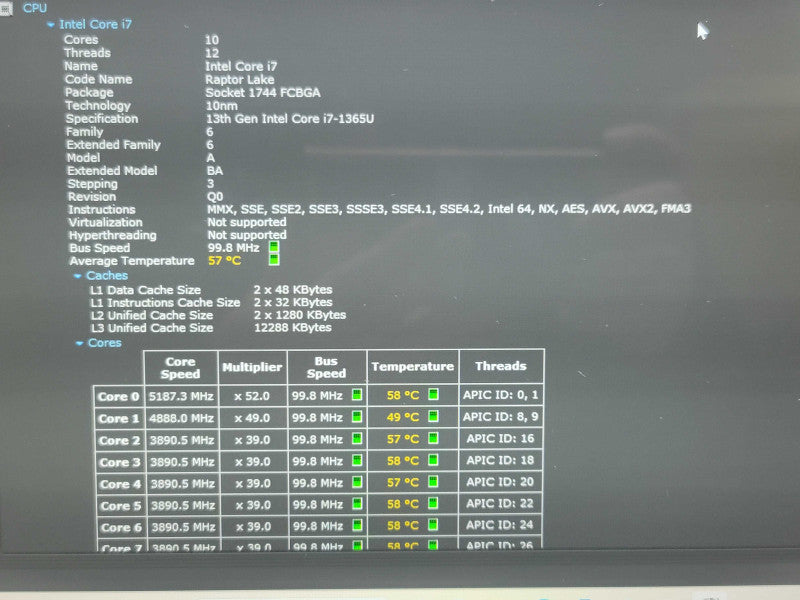 Dell Latitude 5430 i7-1365U 32GB RAM 256GB SSD BIOS LOCKED  β Lap200