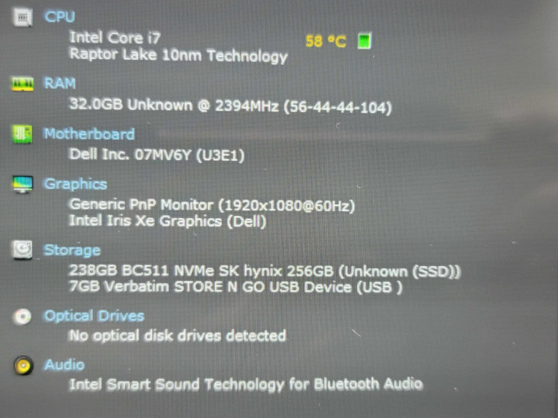 Dell Latitude 5430 i7-1365U 32GB RAM 256GB SSD BIOS LOCKED  β Lap200
